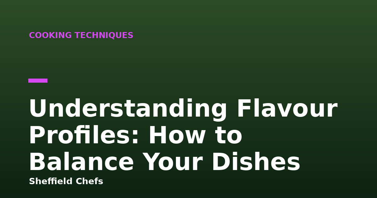 Understanding Flavour Profiles: How to Balance Your Dishes